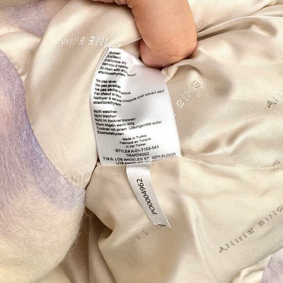 NWT Anine Bing Phoebe Jacket in Lavender and Cream Size L - Picture 14 of 14